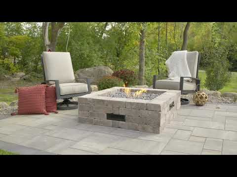 The Outdoor GreatRoom Company Bronson Block 51-Inch Square Gas Fire Pit Kit Overview Video