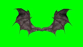 animated demon wings -   greenscreen effects - fre