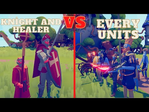 KNİGHT and HEALER vs EVERY UNITS| Totally Accurate Battle Simulator - TABS