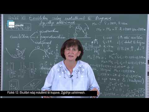 Fizikë 12 - Ekuilibri ndaj rrotullimit të trupave.  Zgjidhje ushtrimesh.