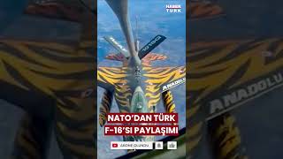 NATO, Türk F-16'sının Romanya Hava Sahasında Yakıt İkmali Yaptığı Anları Paylaşt