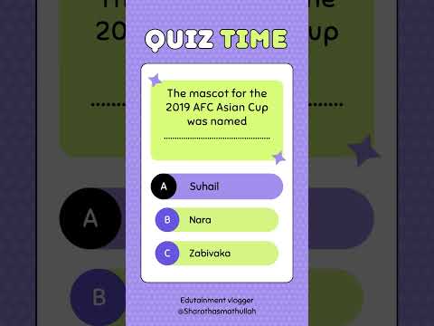AFC Asian Cup Trophy Revealed Quiz Time Mobile Video