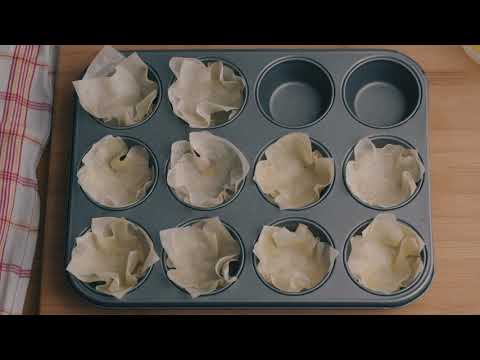 Preparing filo pastry with Jus-Rol