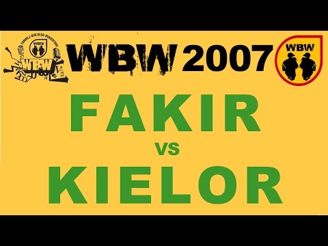 Fakir 🆚 Kielor 🎤 WBW 2007 el. 3 (freestyle rap battle)