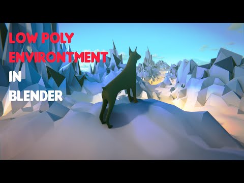 Blender Easy Low poly Environment || Low Poly Landscape Tutorial Blender