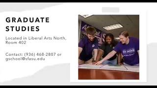 SFA Graduate Student Orientation - Fall 2026
