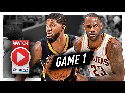 LeBron James vs Paul George Game 1 Duel Highlights (2017 Playoffs) Pacers vs Cavaliers - EPIC!