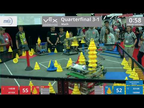 2018 VRC Math QF3-1 - 1483B 8110X vs 3314K 1859W - 130 to 104