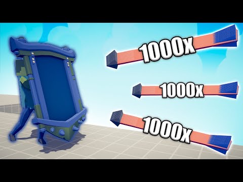 MINECRAFT ZOMBIE MIRROR SHIELD vs 1000x OVERPOWERED UNITS - TABS | Totally Accurate Battle Simulator