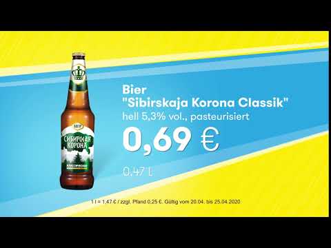 Bier "Sibirskaja Korona Classik" // Top Angebote Mix Markt 20.04.-25.04.2020