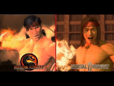 MK9(2011) vs MK11(2019) - Raiden kills Liu Kang Remastered Scene + Fight Through the Timelines Scene