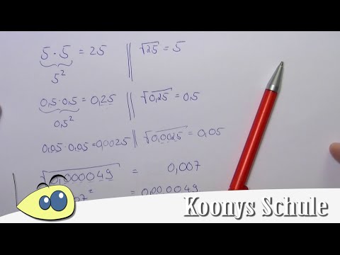 Wurzeln mit Kommazahlen, Dezimalzahlen | Klasse 9, Wurzelrechnung