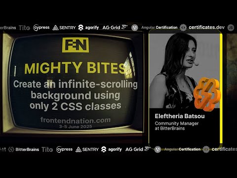 Frontend Nation 2025: Create Infinite-Scrolling Background Using 2 CSS Classes