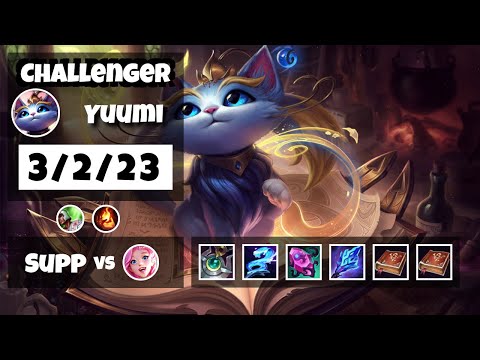 Yuumi Challenger Gameplay S11 Replay 11.6 Support (3/2/23) - TURKISH