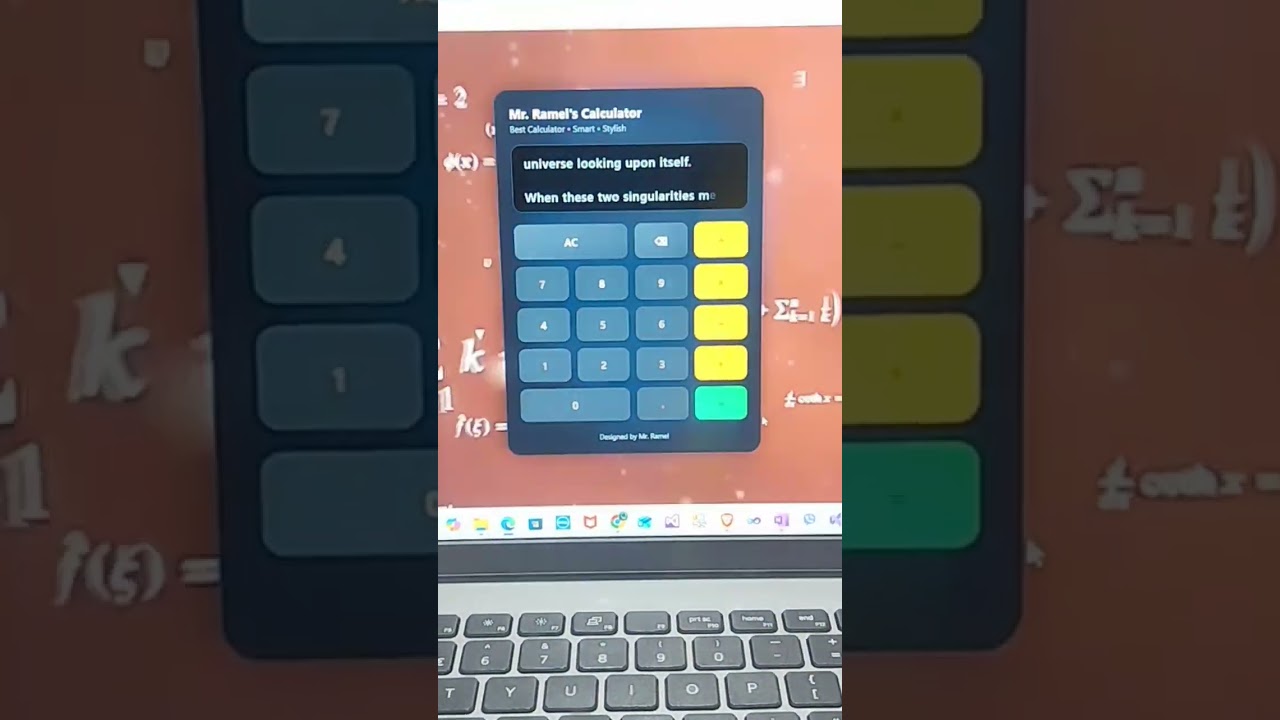 Not your ordinary calculator 😎✨ Built with HTML CSS and JS #shorts #coding #calculator #web