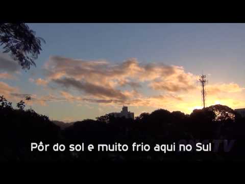 Extremo frio e Pôr do Sol em Tubarão, SC