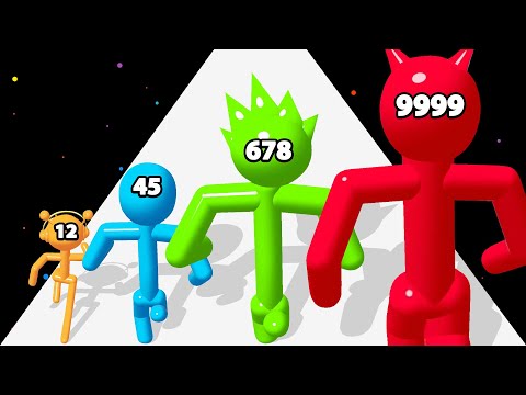 RESIZE SCARY RUN (Sprunki 3D) Tall Man Thick Man Blob Man Run Race Master Math Games Part 02