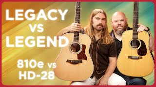 Video thumbnail for Taylor vs. Martin Dreadnought Battle! 810e Legacy vs. HD-28 by Alamo Music Center