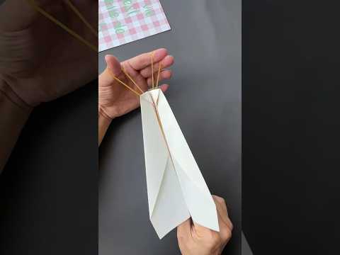 How to make paper rocket | Rubber paper plane 🚀#shorts