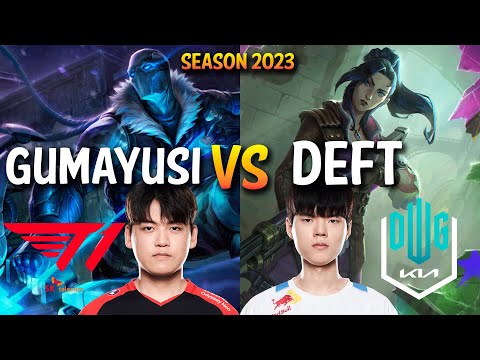 T1 Gumayusi vs DK Deft - VARUS vs CAITLYN ADC - KR Ranked