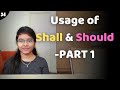 34 - Usage of Shall and Should Tamil - PART1 | Example Sentences | Spoken English in Tamil