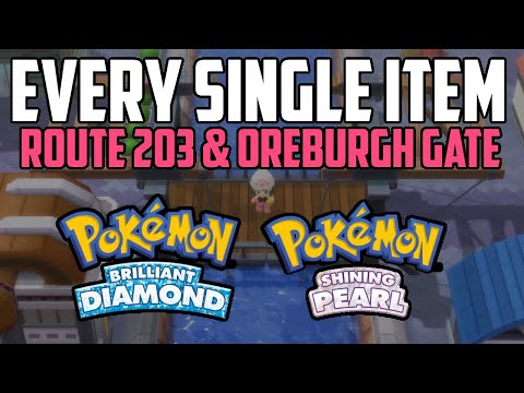 EVERY Item in Route 203 & Oreburgh Gate - Pokémon Brilliant Diamond & Shining Pearl