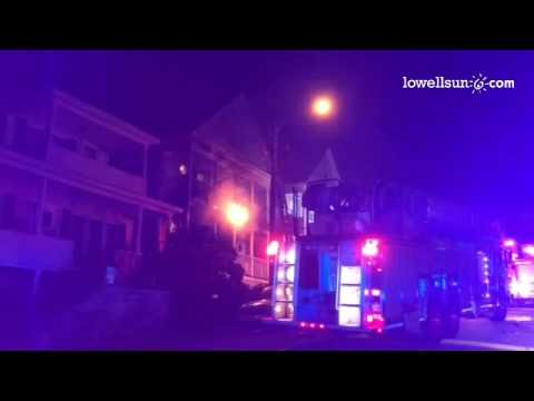 Working fire at 61 Crawford St., Lowell.