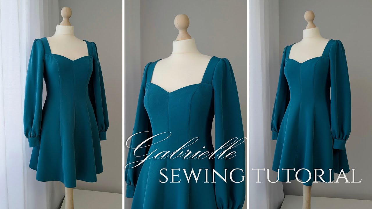 Gabrielle dress sewing tutorial + pattern | Easy sewing pattern for women