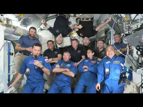 NASA's SpaceX Crew-7 begins stay at space station with welcome ceremony