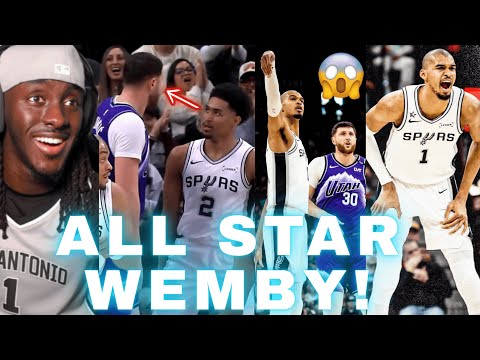 WEMBY ALL STAR READY!! Spurs Vs Jazz Highlights Reaction