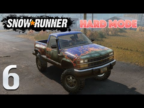 SnowRunner Hard Mode [S01E06] Rolling scouts down hills!