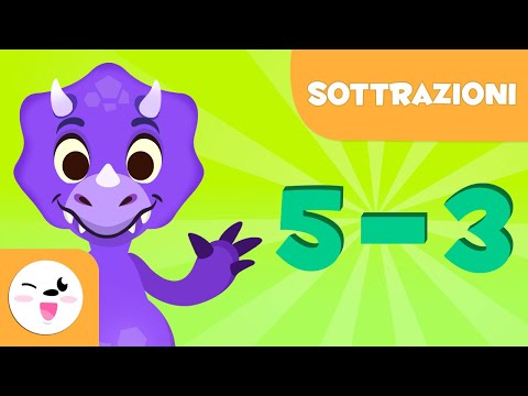 Le sottrazioni per bambini - Impara le sottrazioni con i dinosauri - matematica per bambini