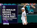 Crowd Celebrates Superb Alex De Minaur Shotmaking | Wimbledon 2022