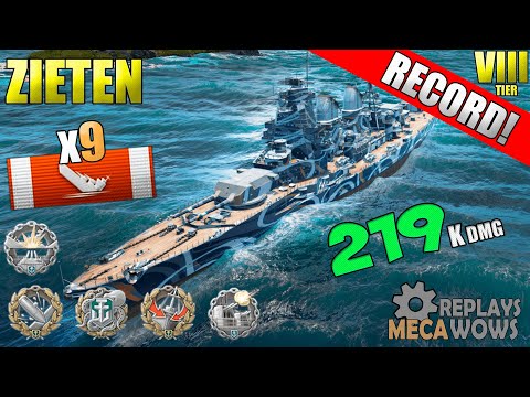 AWESOME Zieten 9 Kills & 219K Damage | World of Warships