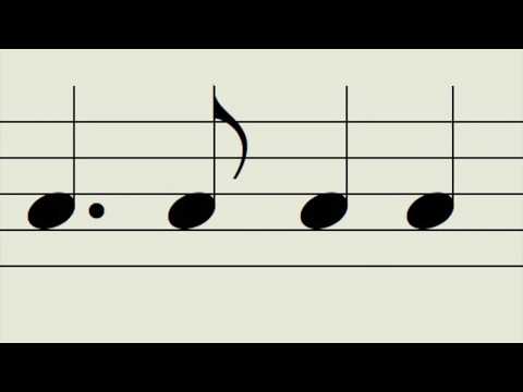 DOTTED QUARTER, EIGHTH, QUARTER, QUARTER RHYTHM IN 4/4
