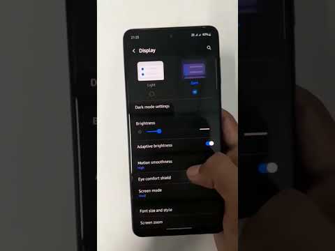 Colour adjustment in samsung galaxy
