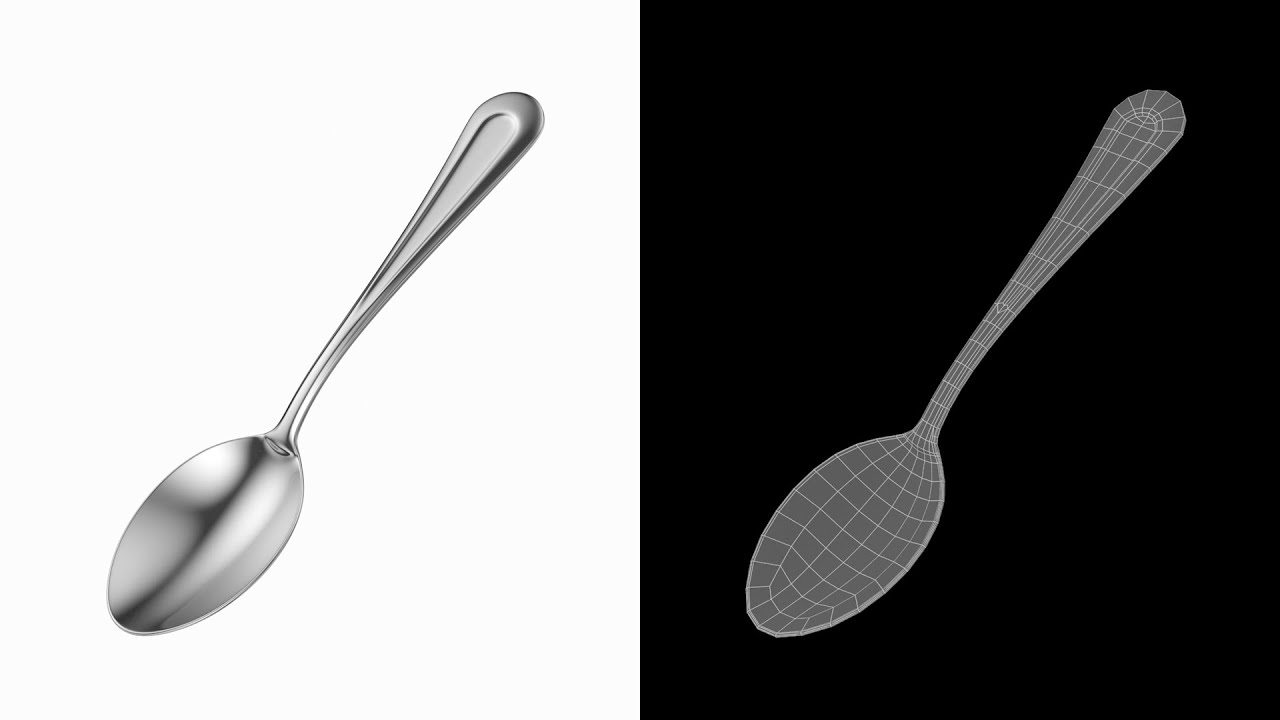 Cuchara De T&eacute; Cubiertos Cl&aacute;sicos Modelo 3D