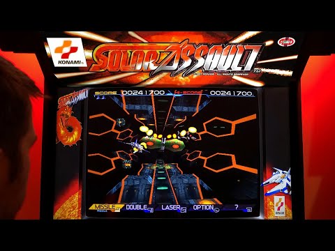 Solar Assault Arcade Cabinet MAME Playthrough w/ Hypermarquee