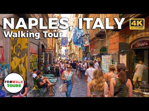 Naples Italy 🇮🇹 (ASMR - Binaural City Sound) Walking Tour 🚶‍♂️- Prowalk Tours