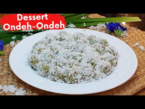 Dessert Kuih Ondeh-Ondeh / Gula Melaka in Glutinous Rice Ball Cake
