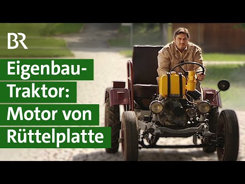 DDR Zeitzeugnis: Oldtimer Traktor mit LKW-Teilen, Kleindieselmotor, selbst gebaut | Unser Land | BR