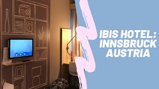 Room tour of the Ibis hotel in Innsbruck Austria