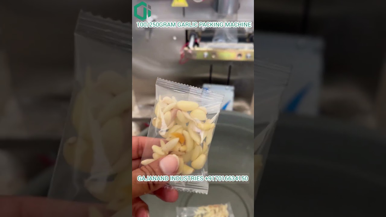 Garlic packing machine ~ small size packing machine | garlic package | gajanand industries