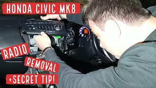Honda Civic MK8 Radio Removal & Secret Tip !