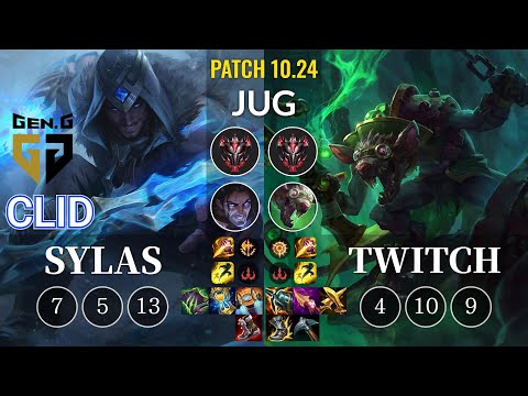 GEN Clid Sylas vs Twitch Jungle - KR Patch 10.24