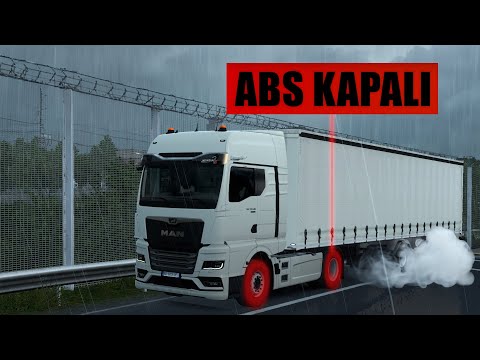 YAĞMURLU HAVADA SON ANDA DURDUM !! ABS & TCS KAPALI SÜRDÜM | DUİSBURG - CALAİS | ETS2MP