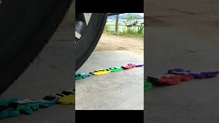 Crushing things with Car wheel #satisfying #pov #funny #storytime #experiment #creative #science
