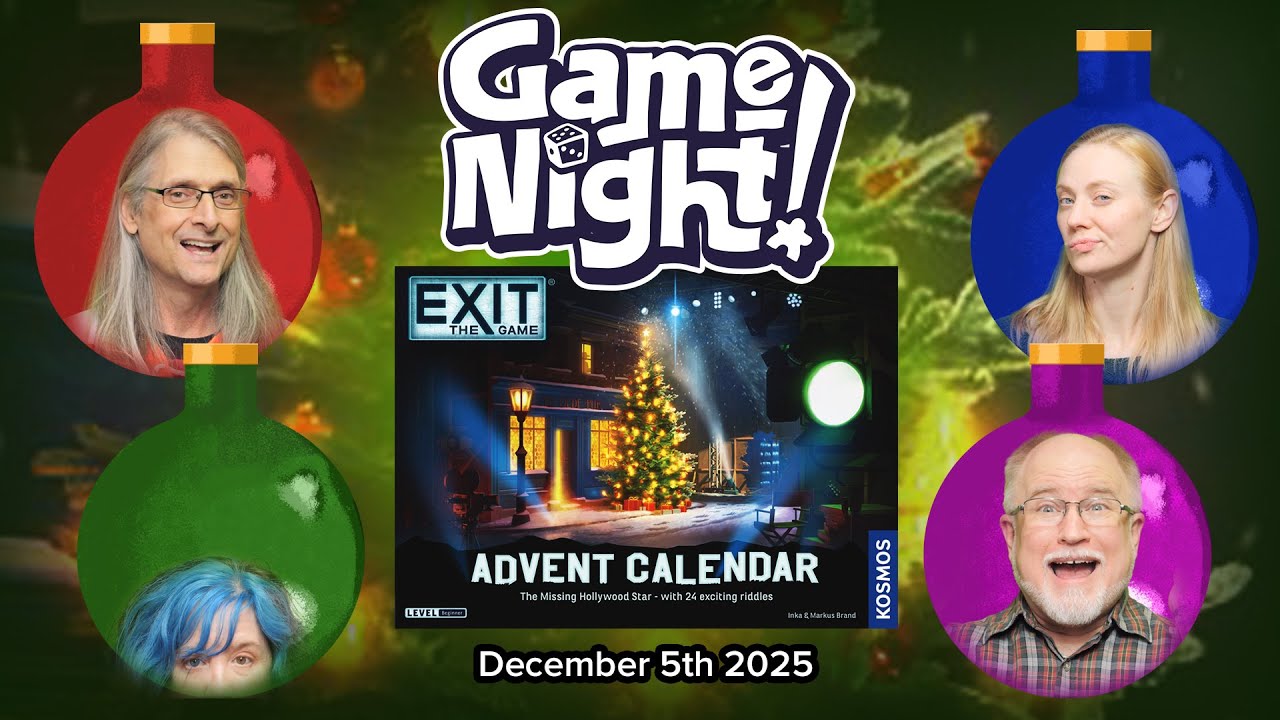 GameNight! 24 Days of Christmas Day 5 - Exit: The Game Advent Calendar - The Missing Hollywood Star