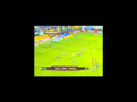 Gol Sergio Araujo a Arsenal - Apertura 2010 - Fecha 15 (21-11-10)