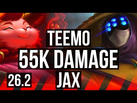 TEEMO vs JAX (TOP) | 55K damage | KR Master | 26.2